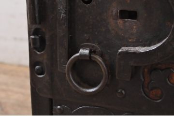 和製アンティーク　掛硯型総桐船箪笥(懸硯型、舟箪笥、銭函、銭箱、時代箪笥、帳場箪笥、小物収納、収納棚)(R-067508)