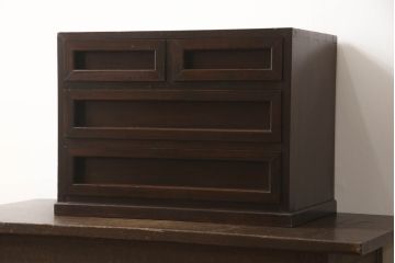 和製ビンテージ　松本民芸家具　#523型小抽斗　高山デザイン　上品な佇まいが魅力の小引き出し(チェスト、卓上収納、小物収納、ヴィンテージ)(R-067512)