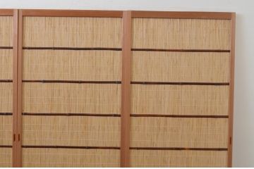 中古　昭和レトロ　涼しげな和の空間を演出する夏戸4枚セット(建具、引き戸、簾戸、簀戸、葭戸、夏障子)(R-067515)