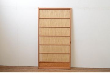 中古　昭和レトロ　涼しげな和の空間を演出する夏戸1枚(建具、引き戸、簾戸、簀戸、葭戸、夏障子)(R-067519)