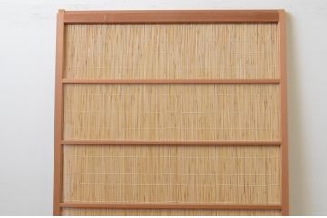 中古　昭和レトロ　涼しげな和の空間を演出する夏戸1枚(建具、引き戸、簾戸、簀戸、葭戸、夏障子)(R-067519)