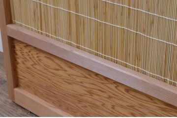 中古　昭和レトロ　涼しげな和の空間を演出する夏戸1枚(建具、引き戸、簾戸、簀戸、葭戸、夏障子)(R-067519)