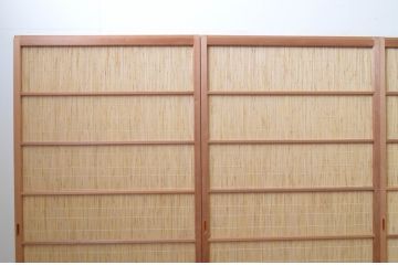 中古　昭和レトロ　涼しげな和の空間を演出する夏戸4枚セット(建具、引き戸、簾戸、簀戸、葭戸、夏障子)(R-067521)
