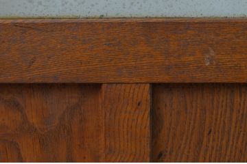 アンティーク建具　どこか懐かしい雰囲気を感じる古い栗材の幅狭ガラス扉1枚(木製扉、ドア)(R-067523)