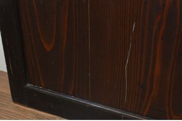アンティーク建具　和モダンな空間を演出する幅広帯戸2枚セット(引き戸、板戸)(R-067524)