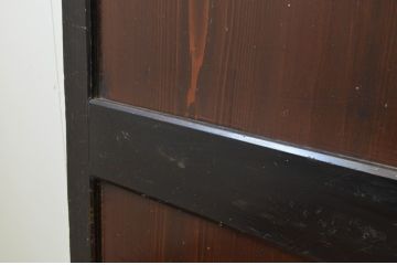 アンティーク建具　和モダンな空間を演出する幅広帯戸2枚セット(引き戸、板戸)(R-067524)