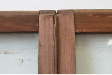 アンティーク建具　どこか懐かしい雰囲気を感じるガラス引き戸4枚セット(引き戸)(R-067526)