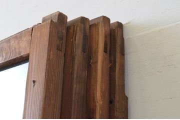 アンティーク建具　どこか懐かしい雰囲気を感じるガラス引き戸4枚セット(引き戸)(R-067526)