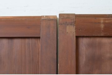 アンティーク建具　落ち着いた和の空間を演出する組子入り帯戸3枚セット(引き戸、板戸)(R-067533)