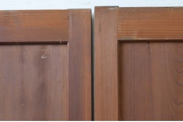 アンティーク建具　落ち着いた和の空間を演出する組子入り帯戸3枚セット(引き戸、板戸)(R-067533)