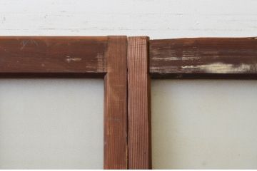 アンティーク建具　大正ロマン　レトロな空間作りにおすすめなガラス戸4枚セット(引き戸)(R-067535)