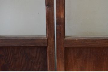 アンティーク建具　大正ロマン　レトロな空間作りにおすすめなガラス戸4枚セット(引き戸)(R-067535)