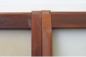 アンティーク建具　大正ロマン　レトロな空間作りにおすすめなガラス戸4枚セット(引き戸)(R-067535)