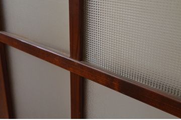 アンティーク建具　大正ロマン　レトロな空間作りにおすすめなガラス戸4枚セット(引き戸)(R-067535)