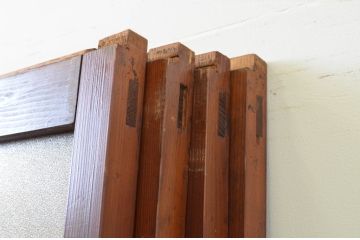 アンティーク建具　大正ロマン　レトロな空間作りにおすすめなガラス戸4枚セット(引き戸)(R-067535)