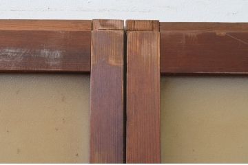 アンティーク建具　大正ロマン　レトロな空間作りにおすすめなガラス戸4枚セット(引き戸)(R-067537)