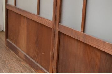 アンティーク建具　大正ロマン　レトロな空間作りにおすすめなガラス戸4枚セット(引き戸)(R-067537)