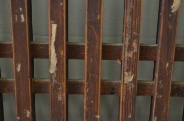 アンティーク建具　和の雰囲気作りにおすすめな格子帯戸3枚セット(引き戸、板戸)(R-067542)