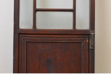 アンティーク建具　大正ロマンテイストのお部屋作りにおすすめなガラス扉1枚(木製扉、ドア)(R-067543)