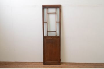アンティーク建具　大正ロマンテイストのお部屋作りにおすすめなガラス扉1枚(木製扉、ドア)(R-067543)