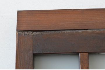 アンティーク建具　大正ロマンテイストのお部屋作りにおすすめなガラス扉1枚(木製扉、ドア)(R-067543)