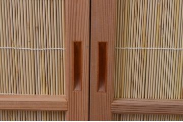 アンティーク建具　涼しげな和の空間を演出する夏戸4枚セット(引き戸、簾戸、簀戸、葭戸、夏障子)(R-067545)