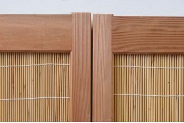 アンティーク建具　涼しげな和の空間を演出する夏戸4枚セット(引き戸、簾戸、簀戸、葭戸、夏障子)(R-067545)