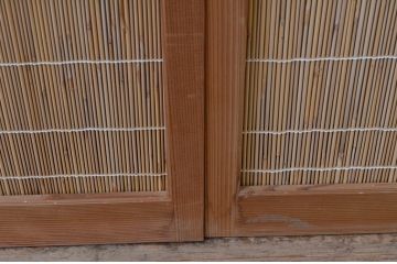 アンティーク建具　涼しげな和の空間を演出する夏戸4枚セット(引き戸、簾戸、簀戸、葭戸、夏障子)(R-067545)