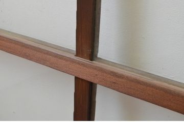 アンティーク建具　インテリアに取り入れやすいシンプルなデザインのガラス窓2枚セット(引き戸、ガラス戸)(R-067546)