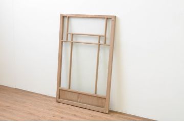 アンティーク建具　大正ロマン　レトロな雰囲気漂うFIXガラス窓1枚(はめ殺し)(R-067550)