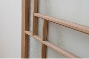 アンティーク建具　大正ロマン　レトロな雰囲気漂うFIXガラス窓1枚(はめ殺し)(R-067550)