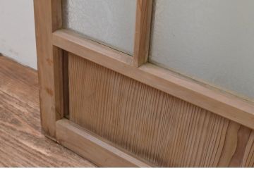 アンティーク建具　大正ロマン　レトロな雰囲気漂うFIXガラス窓1枚(はめ殺し)(R-067550)