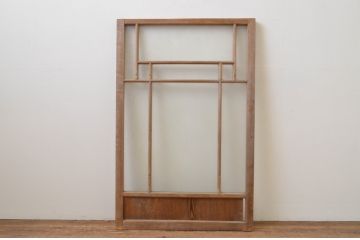アンティーク建具　大正ロマン　レトロな雰囲気漂うFIXガラス窓1枚(はめ殺し)(R-067550)