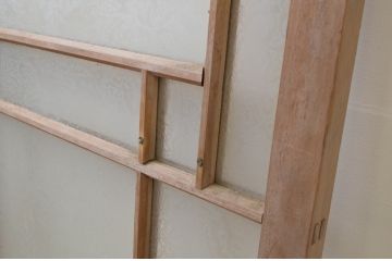 アンティーク建具　大正ロマン　レトロな雰囲気漂うFIXガラス窓1枚(はめ殺し)(R-067550)