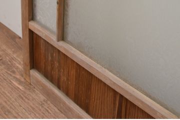 アンティーク建具　大正ロマン　レトロな雰囲気漂うFIXガラス窓1枚(はめ殺し)(R-067550)