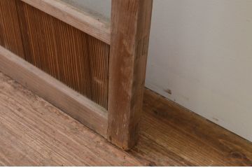 アンティーク建具　大正ロマン　レトロな雰囲気漂うFIXガラス窓1枚(はめ殺し)(R-067550)