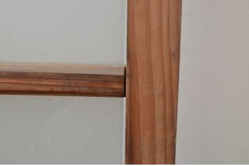 アンティーク建具　インテリアに取り入れやすいシンプルなデザインのガラス窓2枚セット(引き戸、ガラス戸)(R-067552)