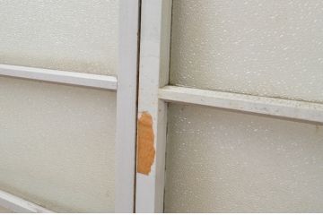 アンティーク建具　小窓付きのガラス窓2枚セット(引き戸、ガラス戸)(R-067553)