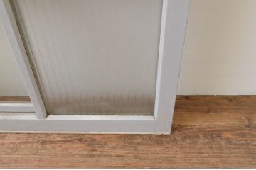 アンティーク建具　小窓付きのガラス窓2枚セット(引き戸、ガラス戸)(R-067553)
