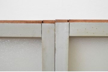 アンティーク建具　小窓付きのガラス窓2枚セット(引き戸、ガラス戸)(R-067553)