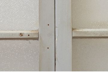 アンティーク建具　小窓付きのガラス窓2枚セット(引き戸、ガラス戸)(R-067553)