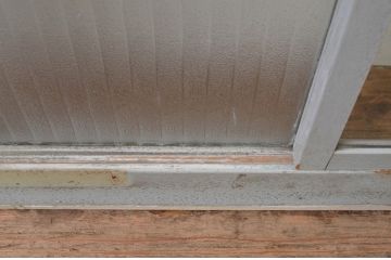 アンティーク建具　小窓付きのガラス窓2枚セット(引き戸、ガラス戸)(R-067553)