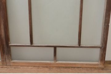 アンティーク建具　大正ロマンの雰囲気漂うガラス窓2枚セット(引き戸、ガラス戸)(R-067554)