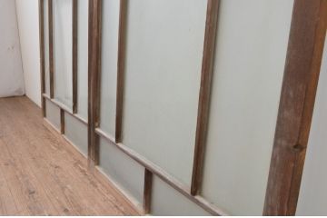 アンティーク建具　大正ロマンの雰囲気漂うガラス窓2枚セット(引き戸、ガラス戸)(R-067554)