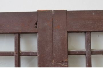 アンティーク建具　ペイント仕上げ限定　大正ロマン　和モダンな空間を演出するペイントガラス窓4枚セット(引き戸、ガラス戸)(R-067556)