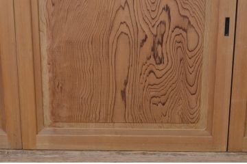 昭和レトロ　高級杉材　数寄屋で使われていた杉材一枚板の板戸窓3枚セット(建具、引き戸)(R-067557)