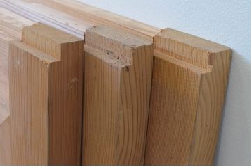 昭和レトロ　高級杉材　数寄屋で使われていた杉材一枚板の板戸窓3枚セット(建具、引き戸)(R-067557)