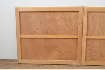 ビンテージ建具　高級杉材　数寄屋で使われていた杉材一枚板の板戸窓2枚セット(引き戸、ヴィンテージ)(R-067559)