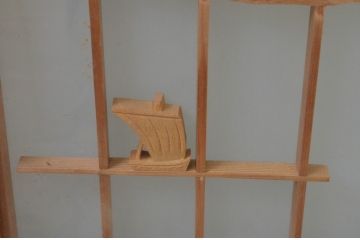 アンティーク建具　両面ガラス　大胆かつ繊細な彫刻が美しい書院戸4枚セット(窓、ガラス戸、引き戸)(R-067566)