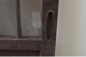 アンティーク建具　縦格子入り　和の風情漂わせる横長引き戸2枚セット(窓、格子戸)(R-067570)